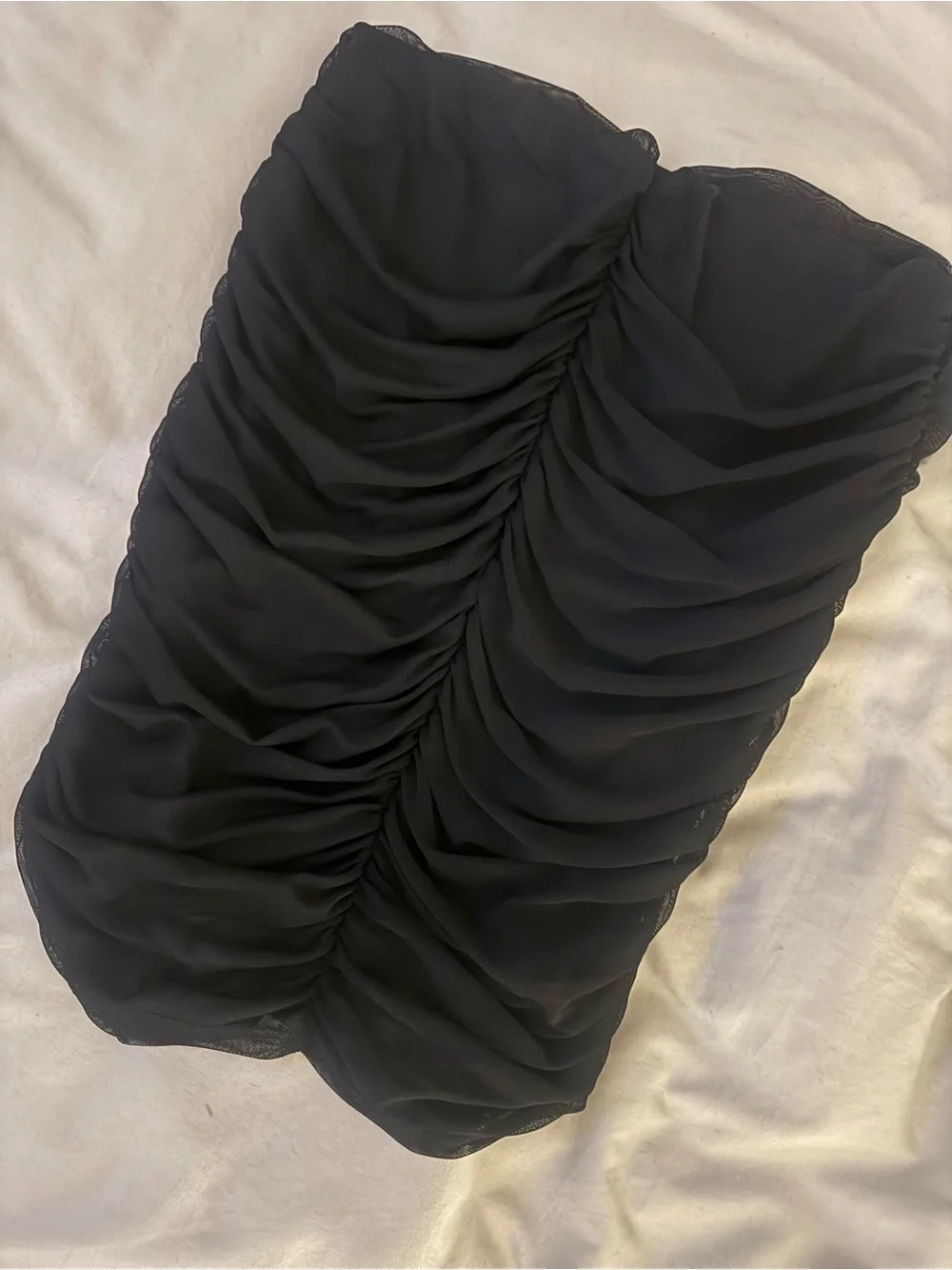Black Ruched Skirt